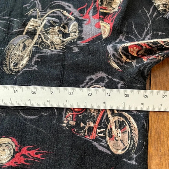 Clearwater Outfitters Motorcycle Hot Wheels Biker Button Down Shirt Size XL - Picture 9 of 14